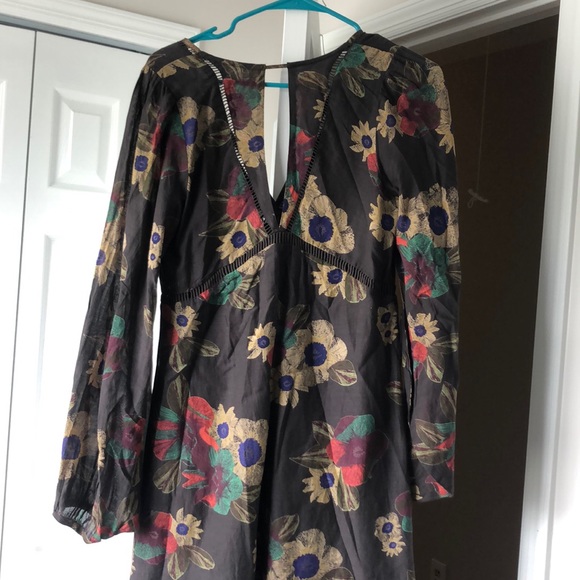 Free People Floral Long Sleeve Mini Dress - Picture 2 of 6